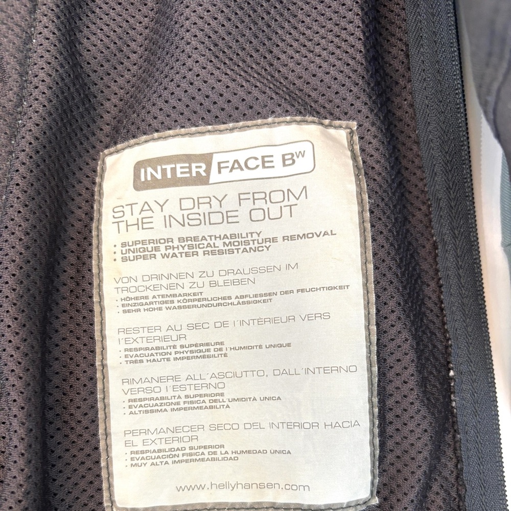 Helly Hansen Soft Shell Full Zip Jacket Gray Blue… - image 4